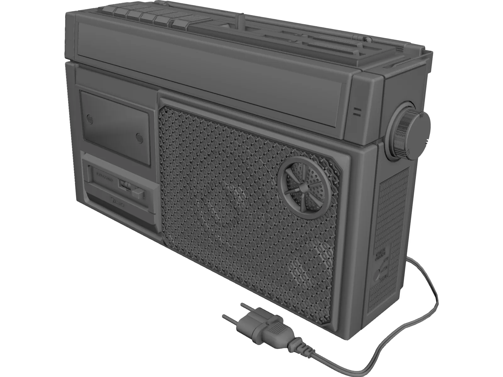 Radio Cassette Sanyo M270F 3D Model main preview