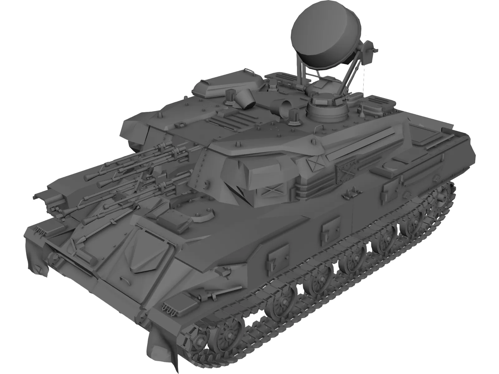 ZSU-23-4M Shilka 3D Model main preview