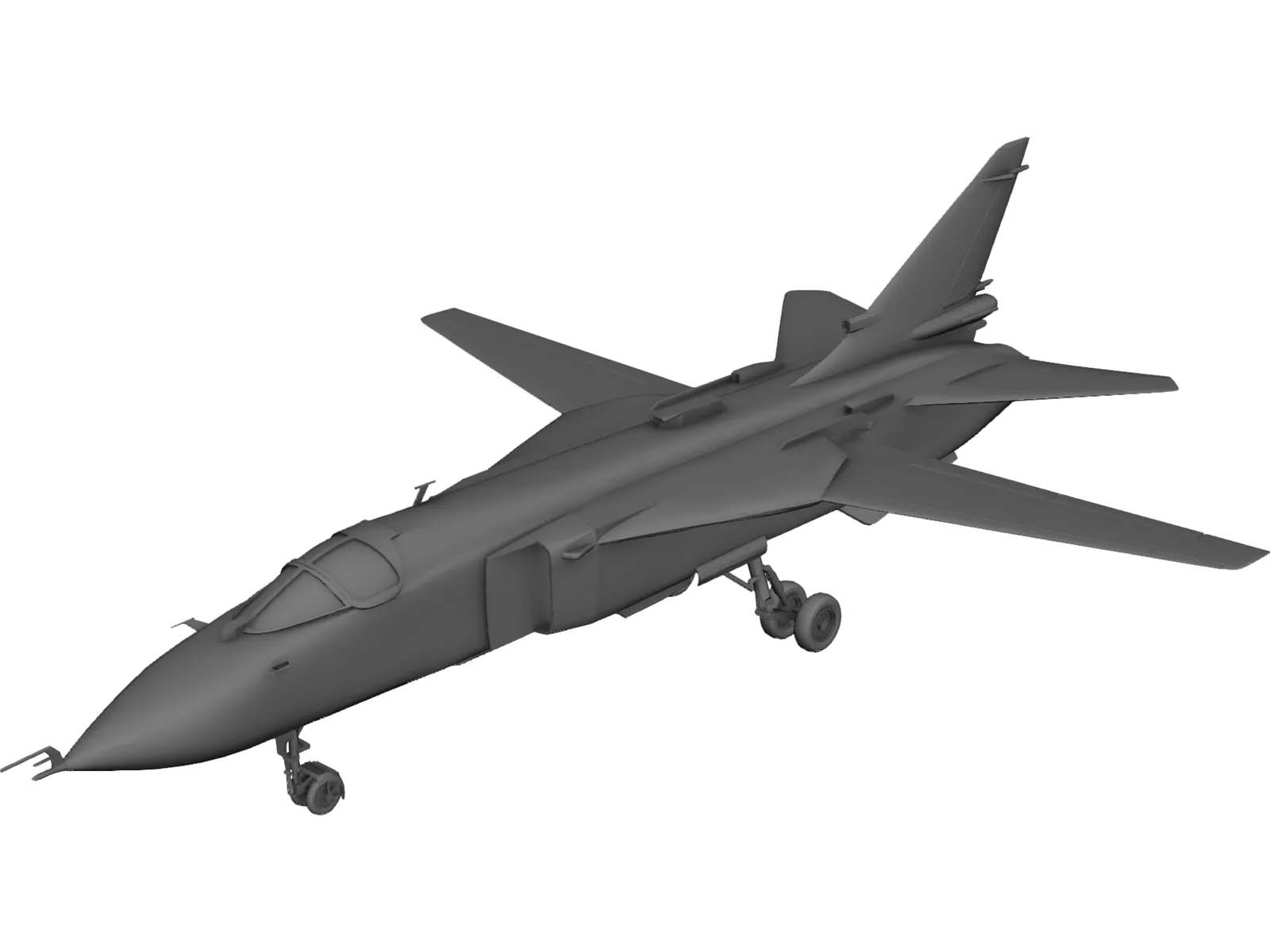 Sukhoi Su-24 Fencer C 3D Model main preview