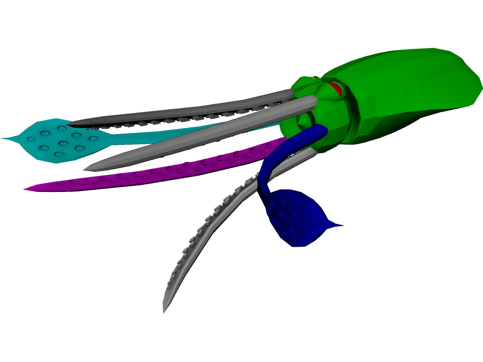 Squid 3D Model main preview
