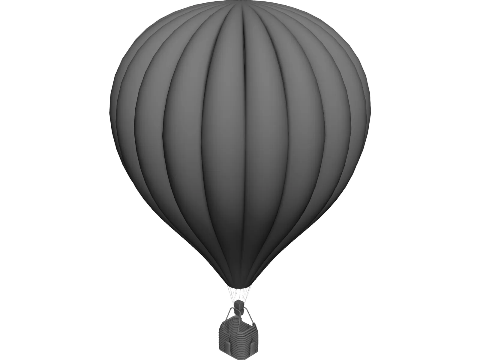 Hot Air Balloon 3D Model main preview