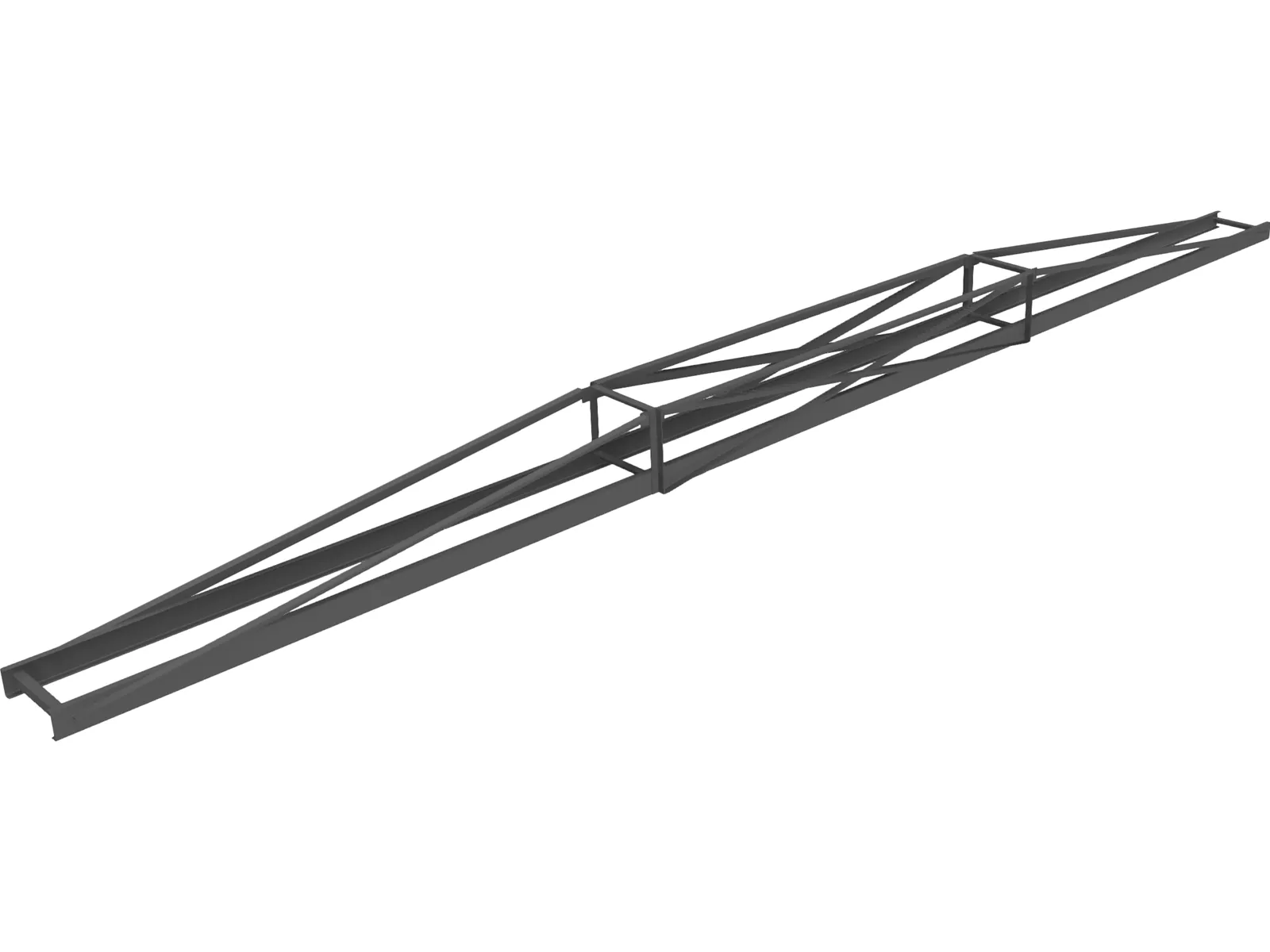 60 Ft Conveyor Truss 3D Model main preview