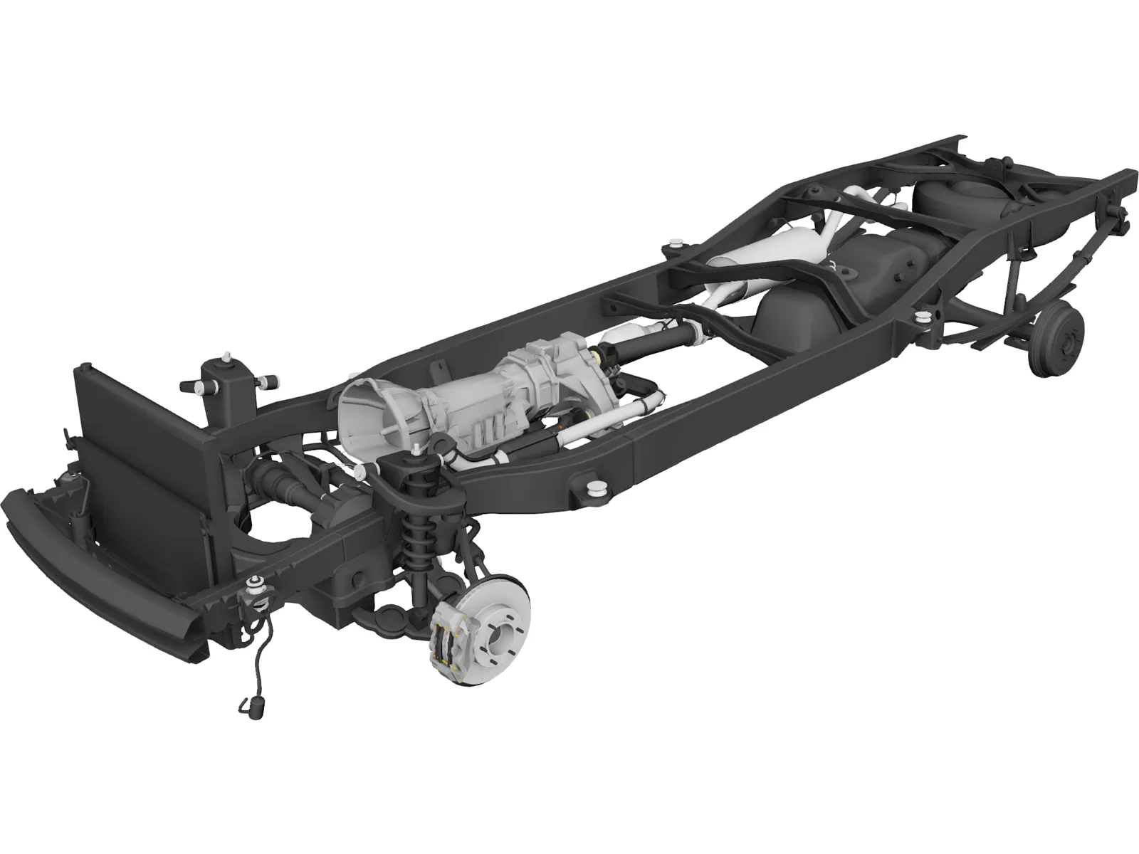 Chassis Toyota Tundra Pickup (2000) 3D Model main preview