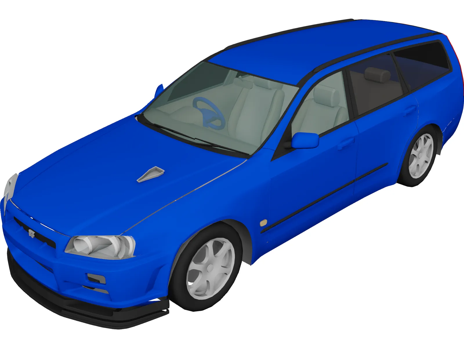 Nissan Steaga with Skyline Conversion 3D Model main preview