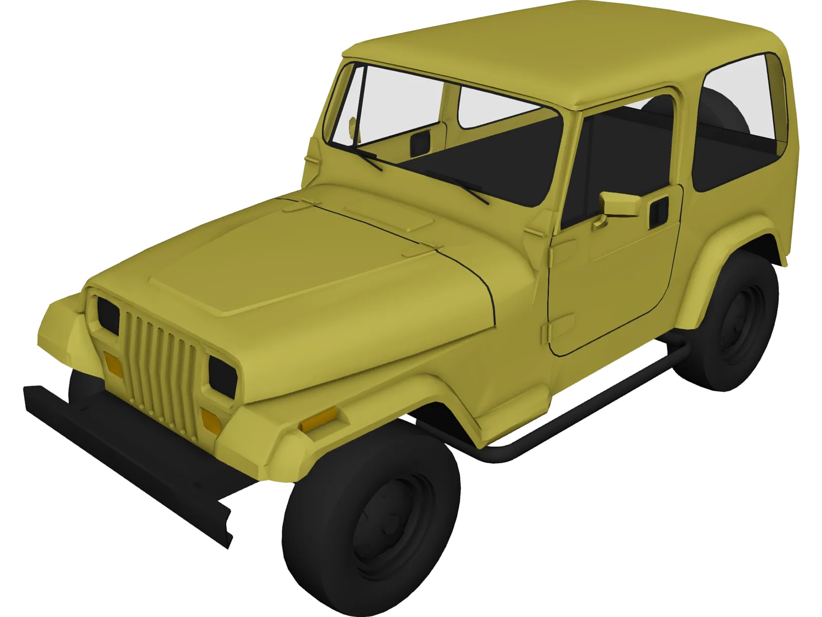 Jeep Wrangler 3D Model main preview