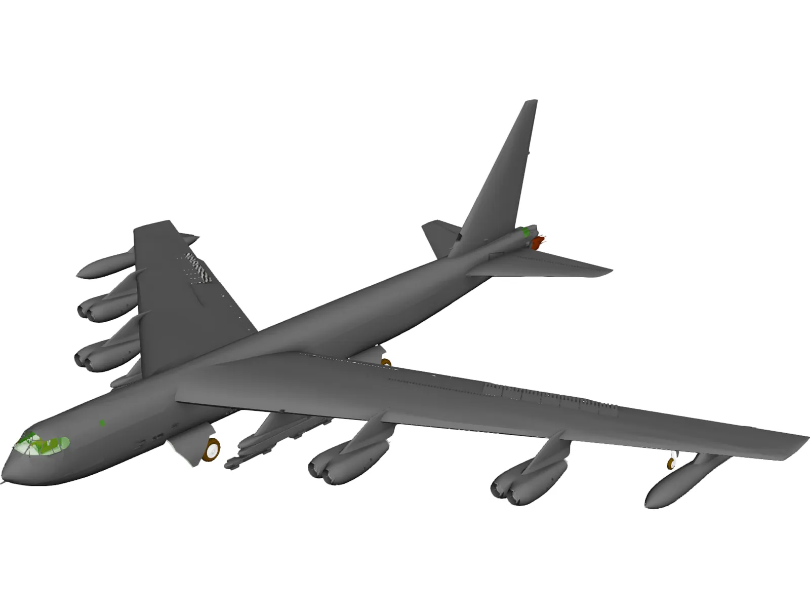 Boeing B-52 Stratofortress 3D Model main preview