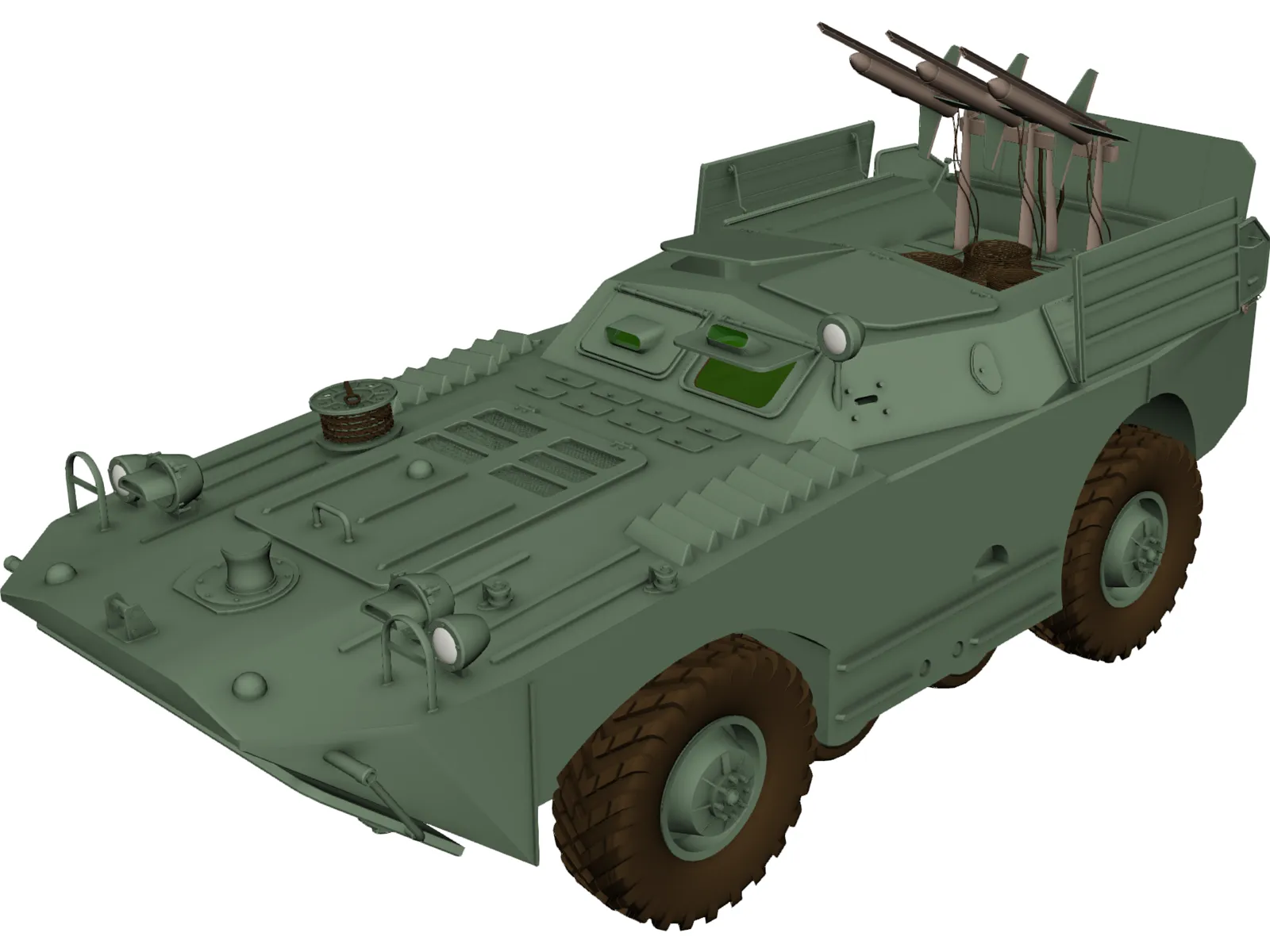 BRDM-1 and AT1 Snapper 3D Model main preview