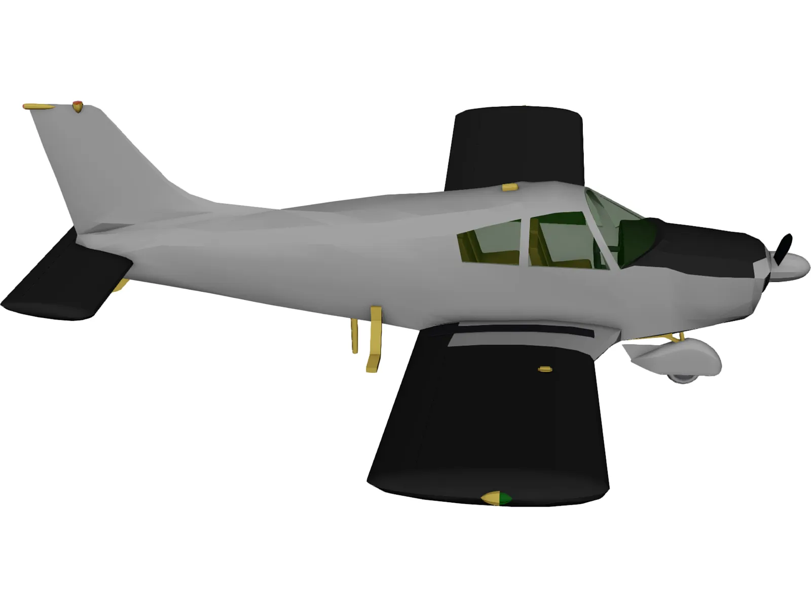 Piper PA-28 Cherokee 3D Model main preview