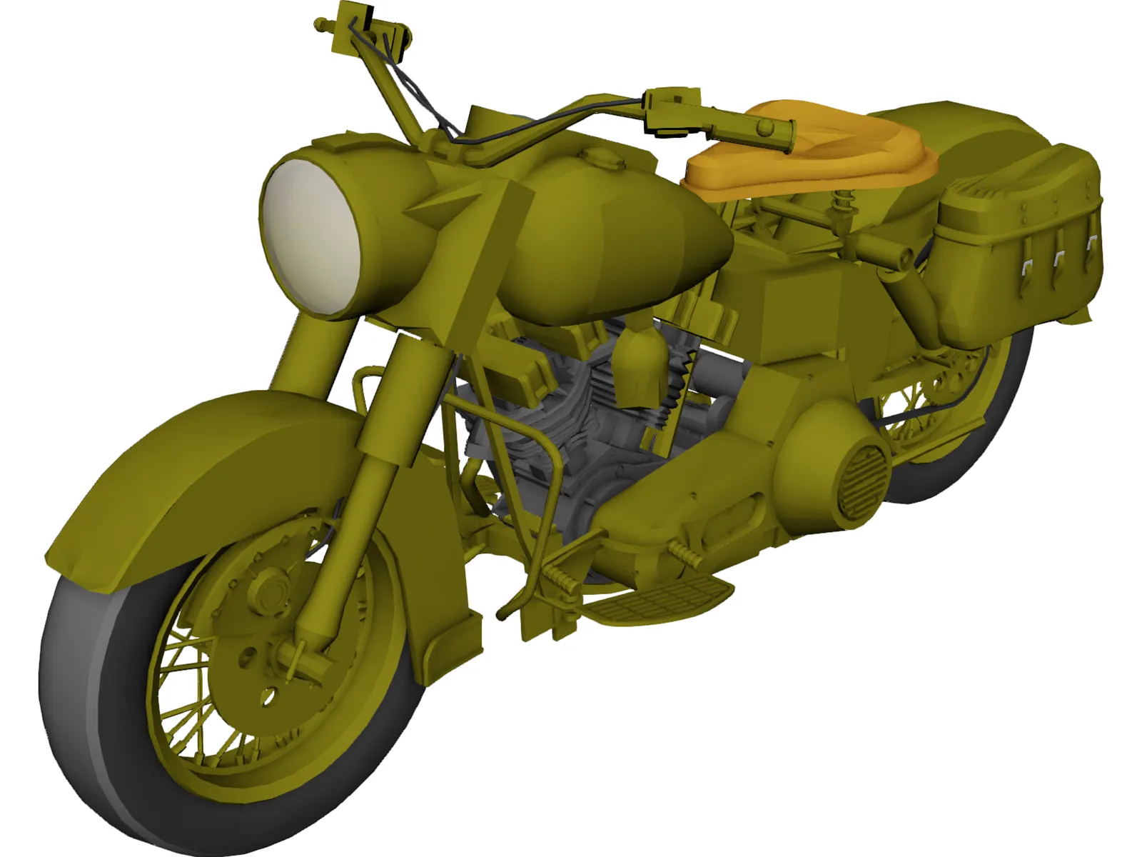 Harley-Davidson US Army (1940) 3D Model main preview