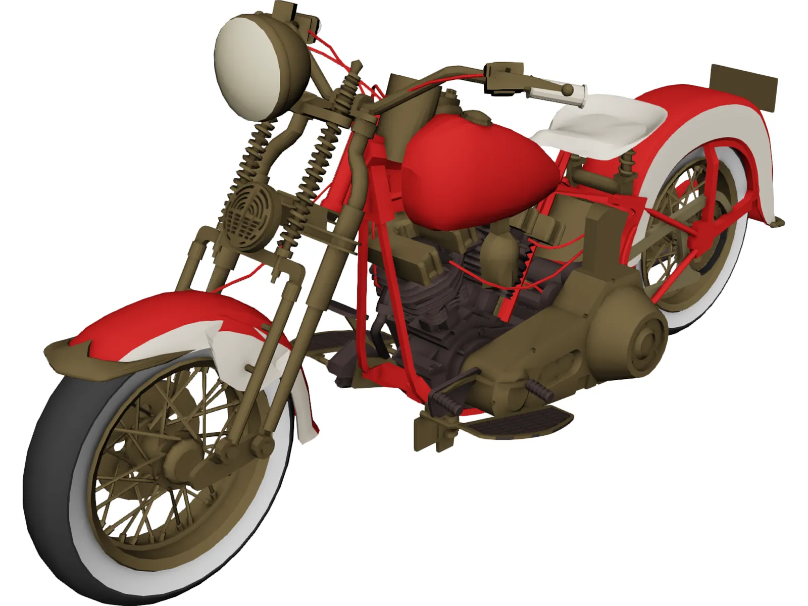 Harley-Davidson EL Type (1936) 3D Model main preview