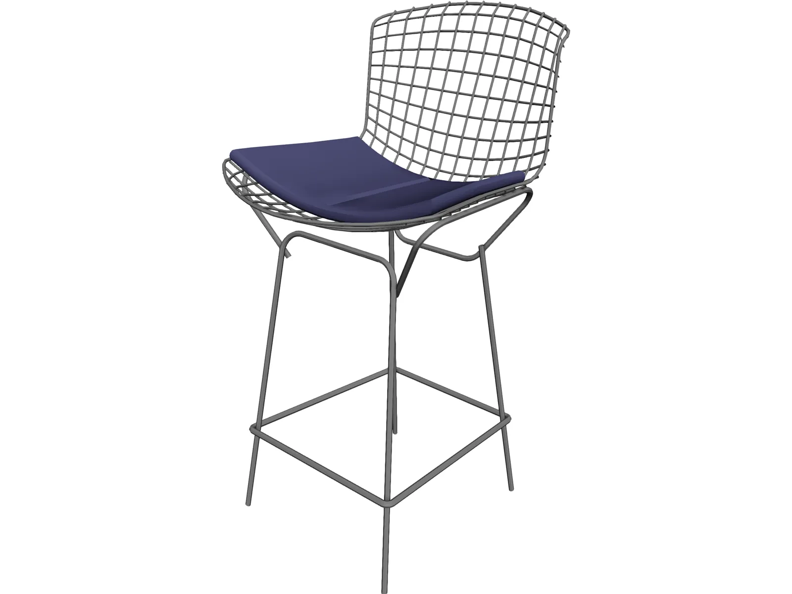 Bertoia Stool 3D Model main preview