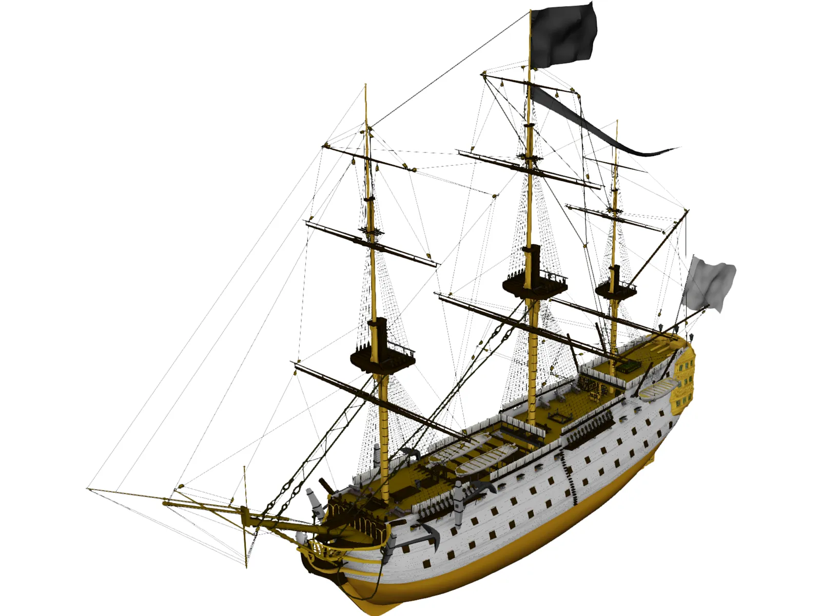 HMS Victory 3D Model main preview