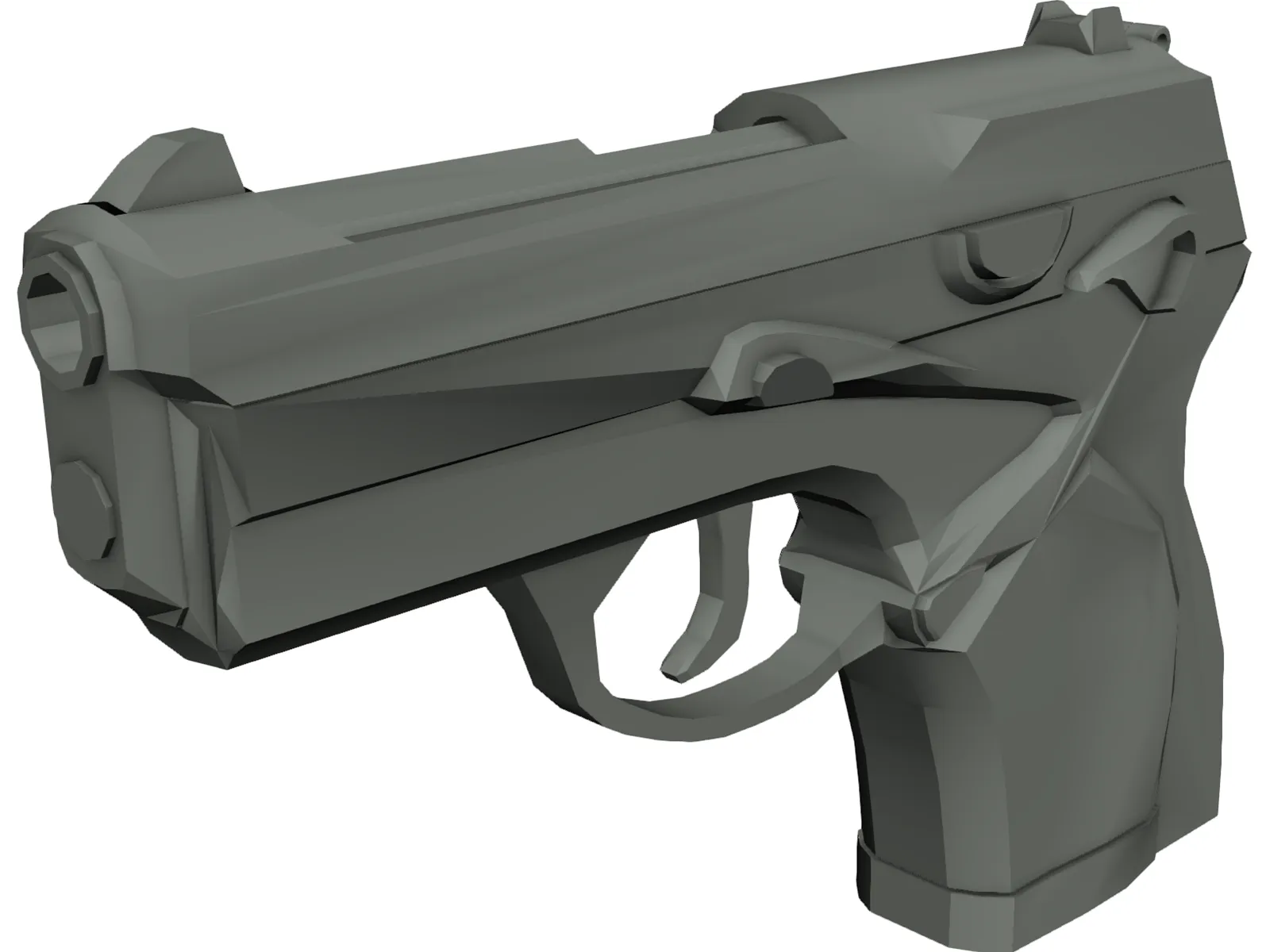 Berretta 9mm Pistol 3D Model main preview