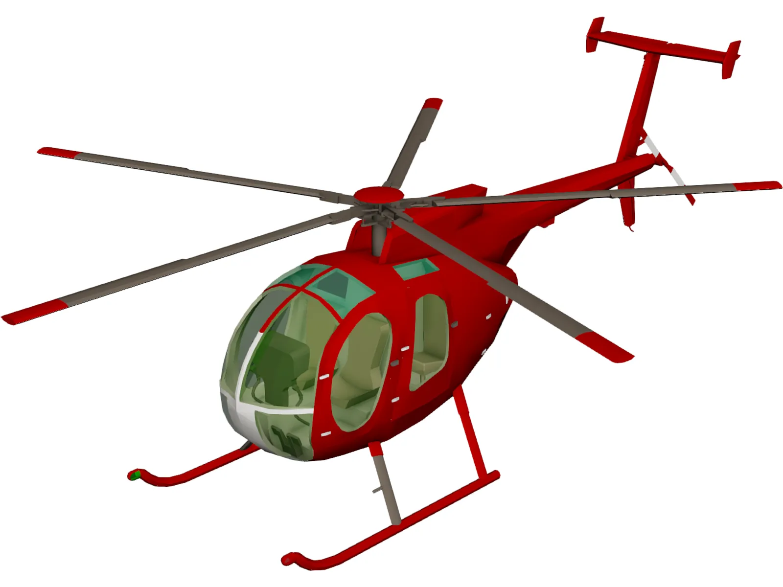Hughes 500D 3D Model main preview