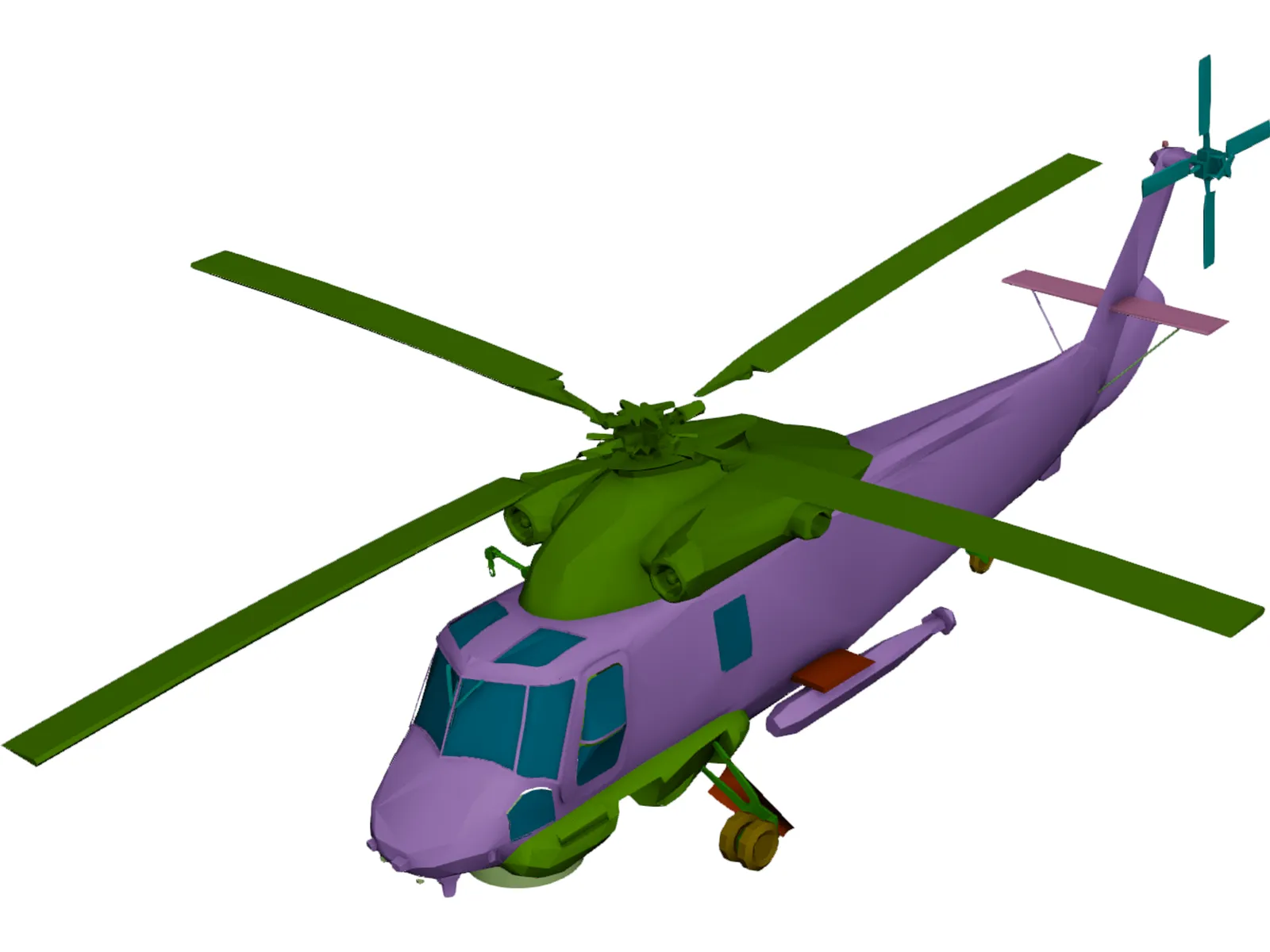 Kaman SH-2F Seasprite 3D Model main preview