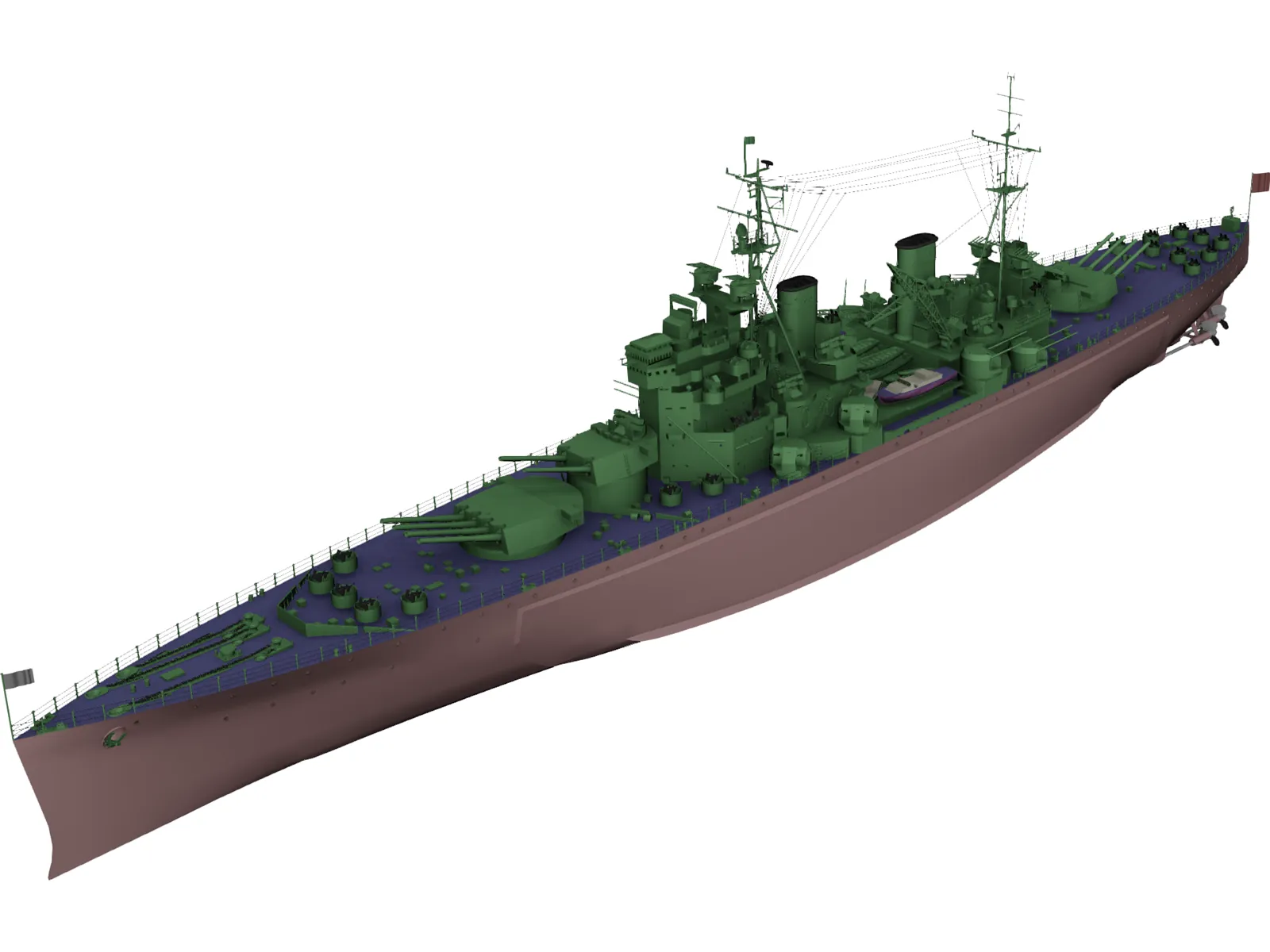 King George V 3D Model main preview