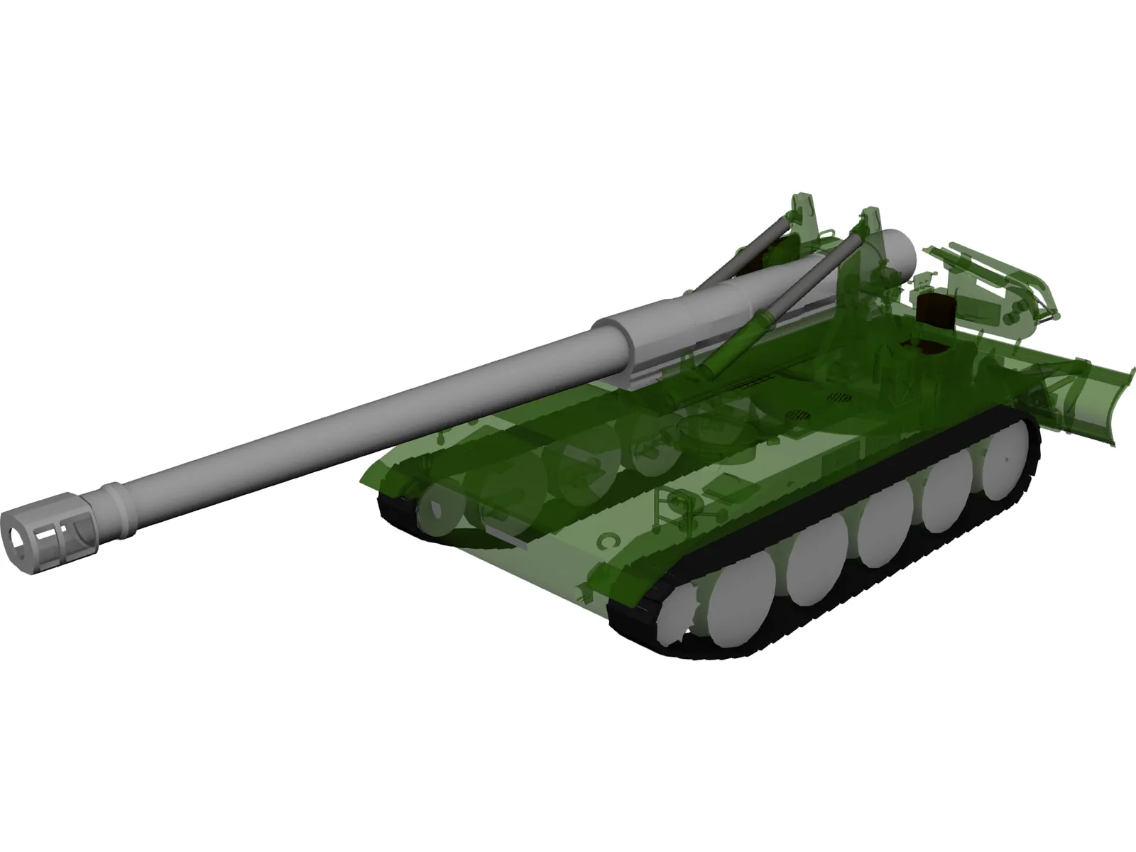 M110 A2 (203mm) 3D Model main preview