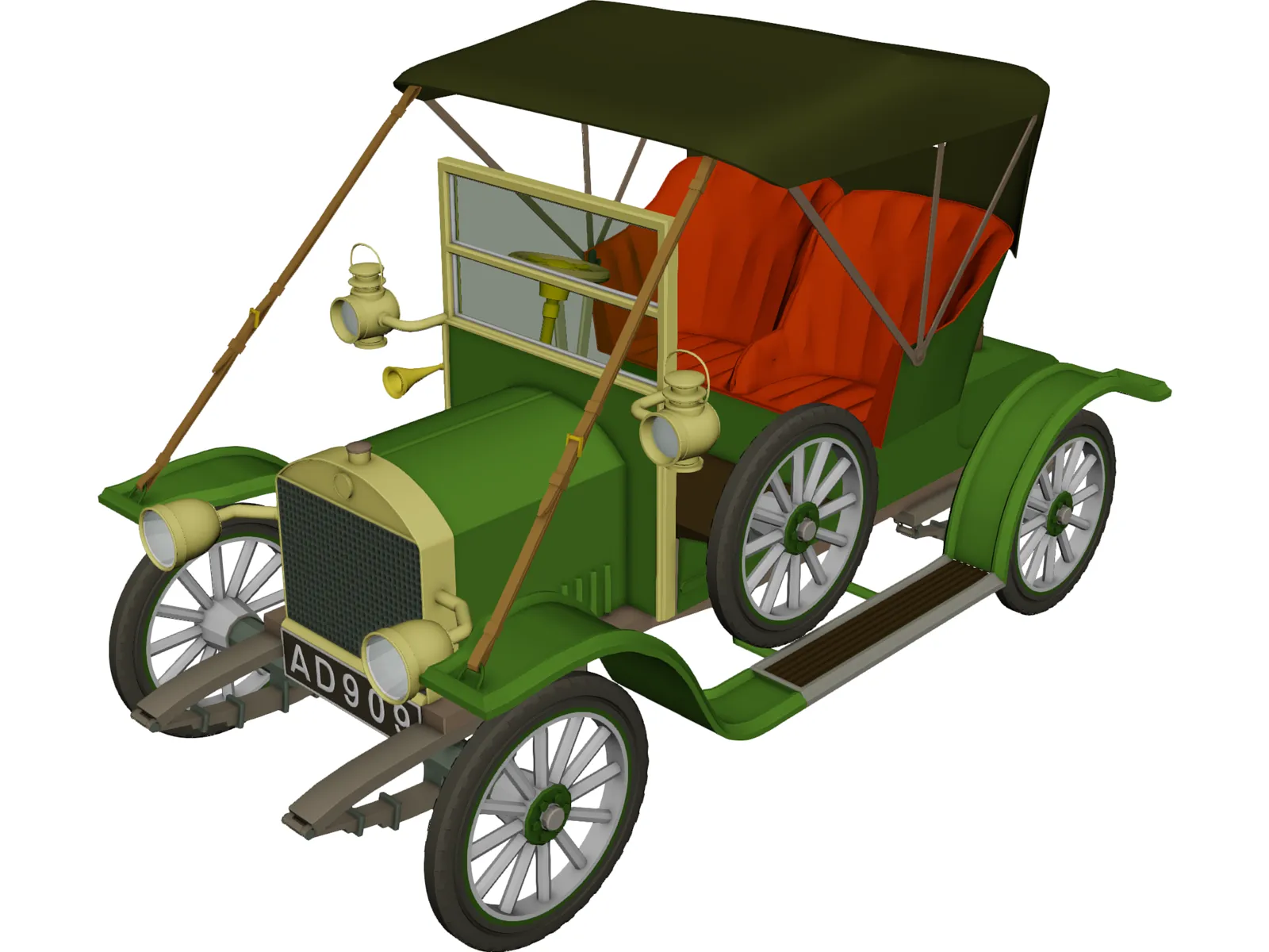 Opel Coupe (1909) 3D Model main preview