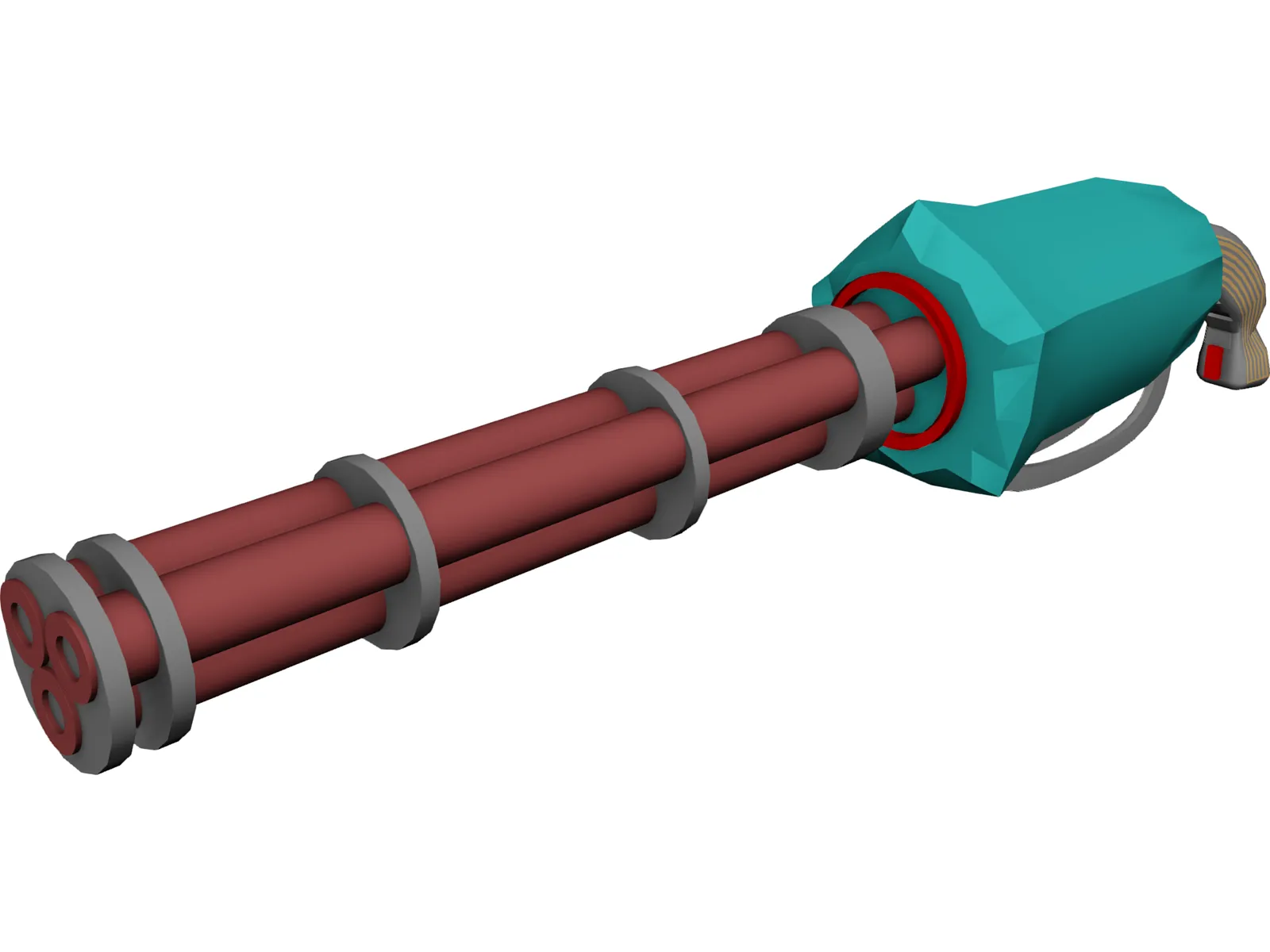 Chain Gun 3D Model main preview