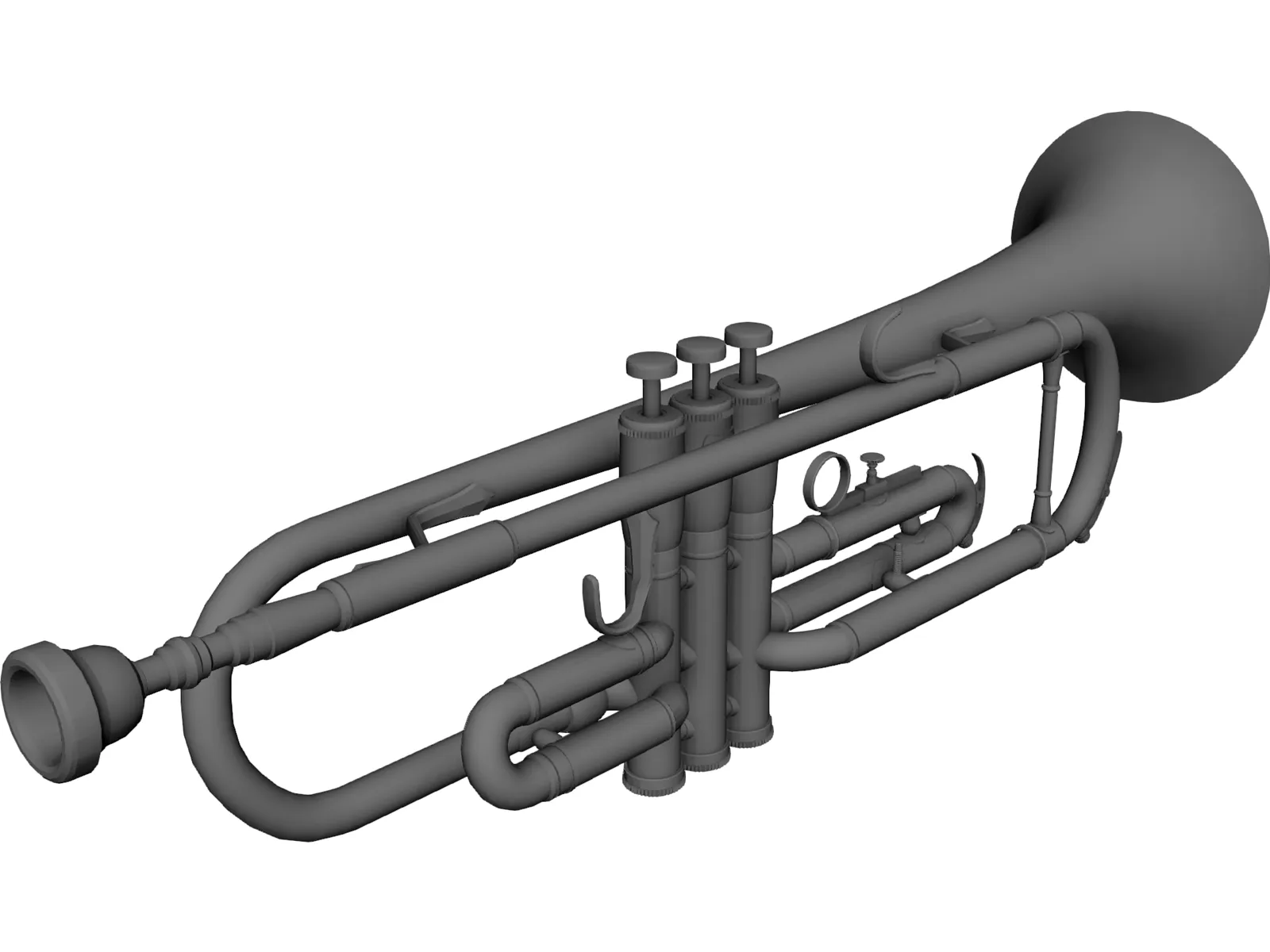 Trumpet 3D Model main preview