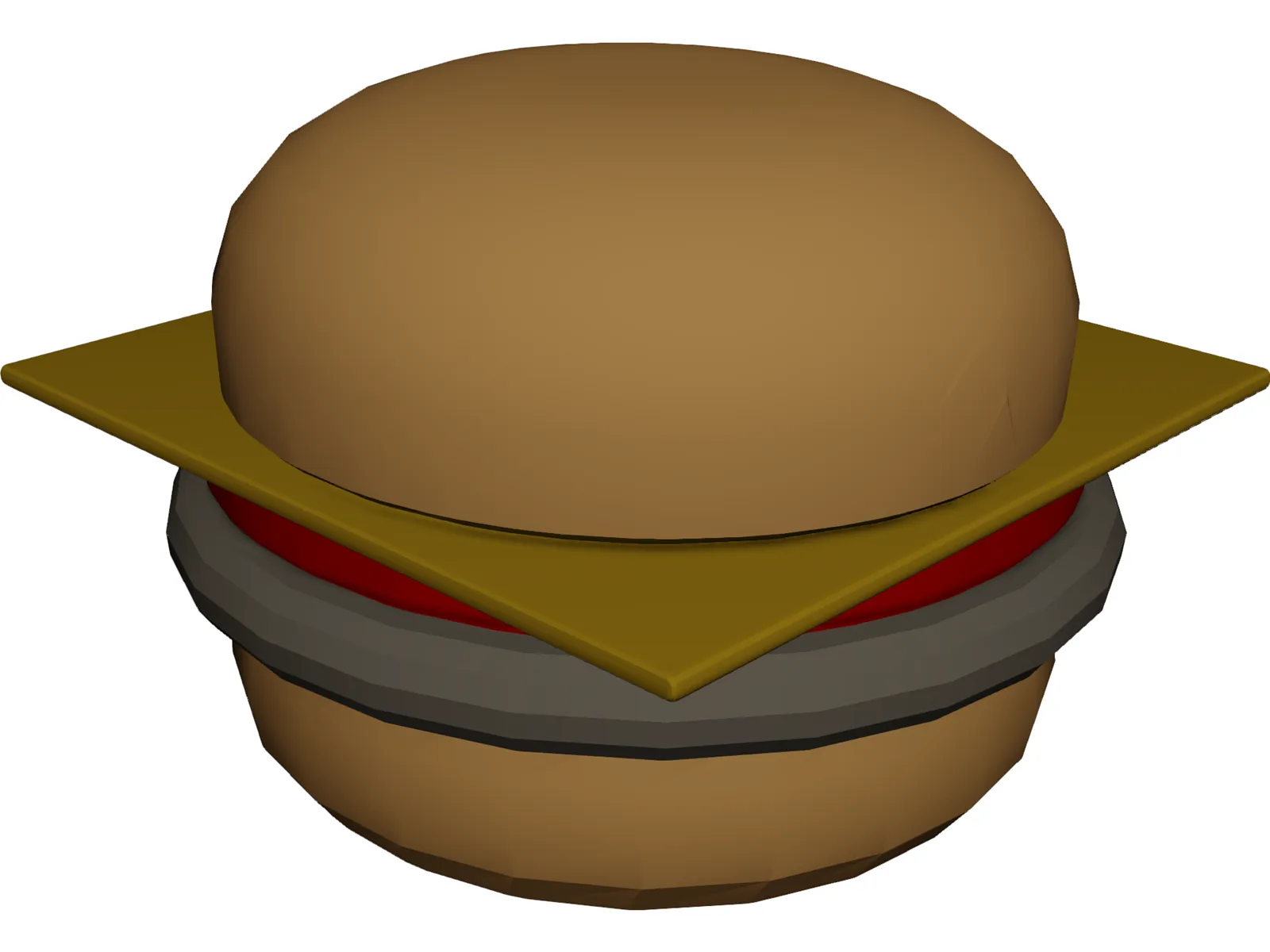 Cheeseburger 3D Model main preview