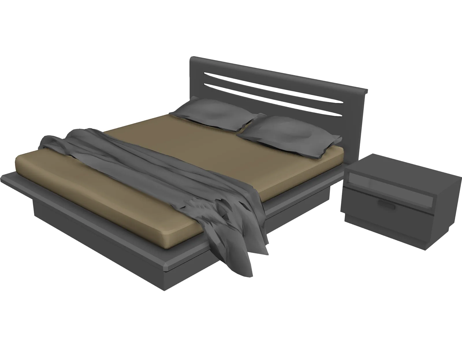 Bed Antanta 3D Model main preview