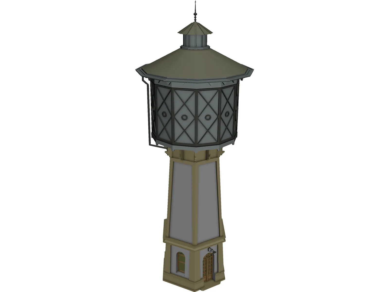 Water Tower 3D Model main preview