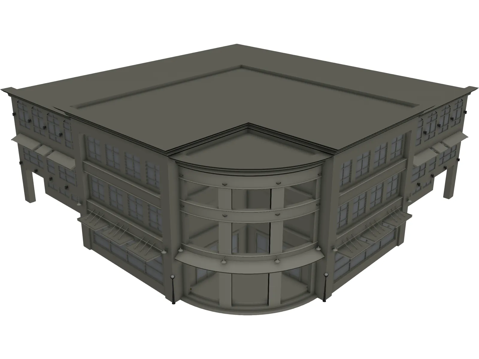 Shopping Center 3D Model main preview