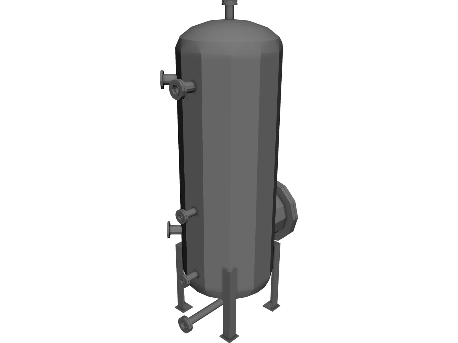 Industrial Air Receiver 3D Model main preview
