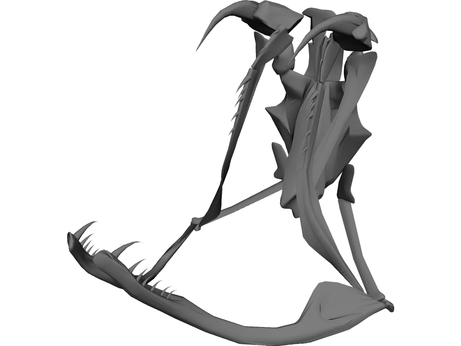 Snake Skeleton 3D Model main preview