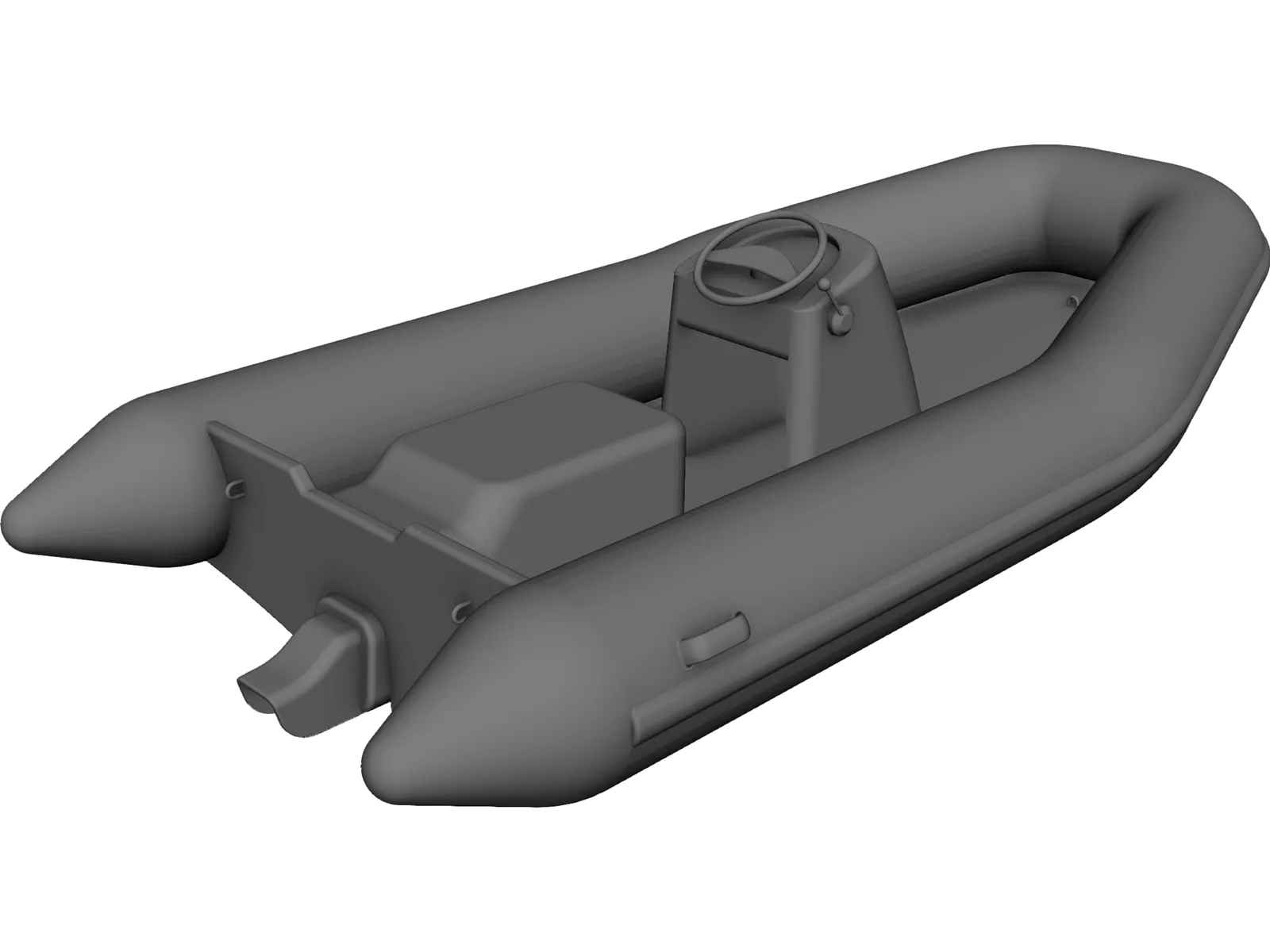 Tender Boat Inflatable [+Jet] 3D Model main preview