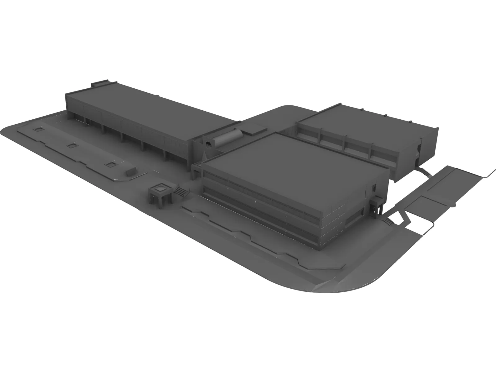 Executive Office Building 3D Model main preview