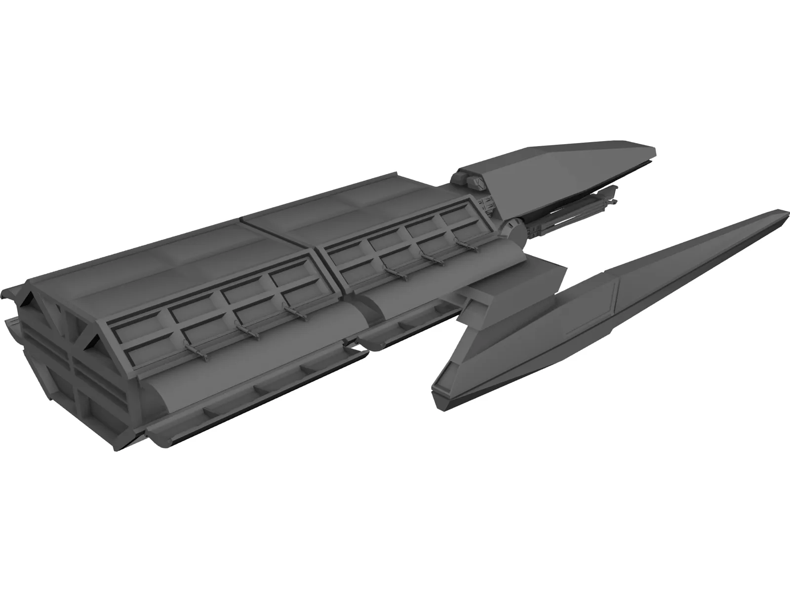 Spaceship Cargotug 3D Model main preview