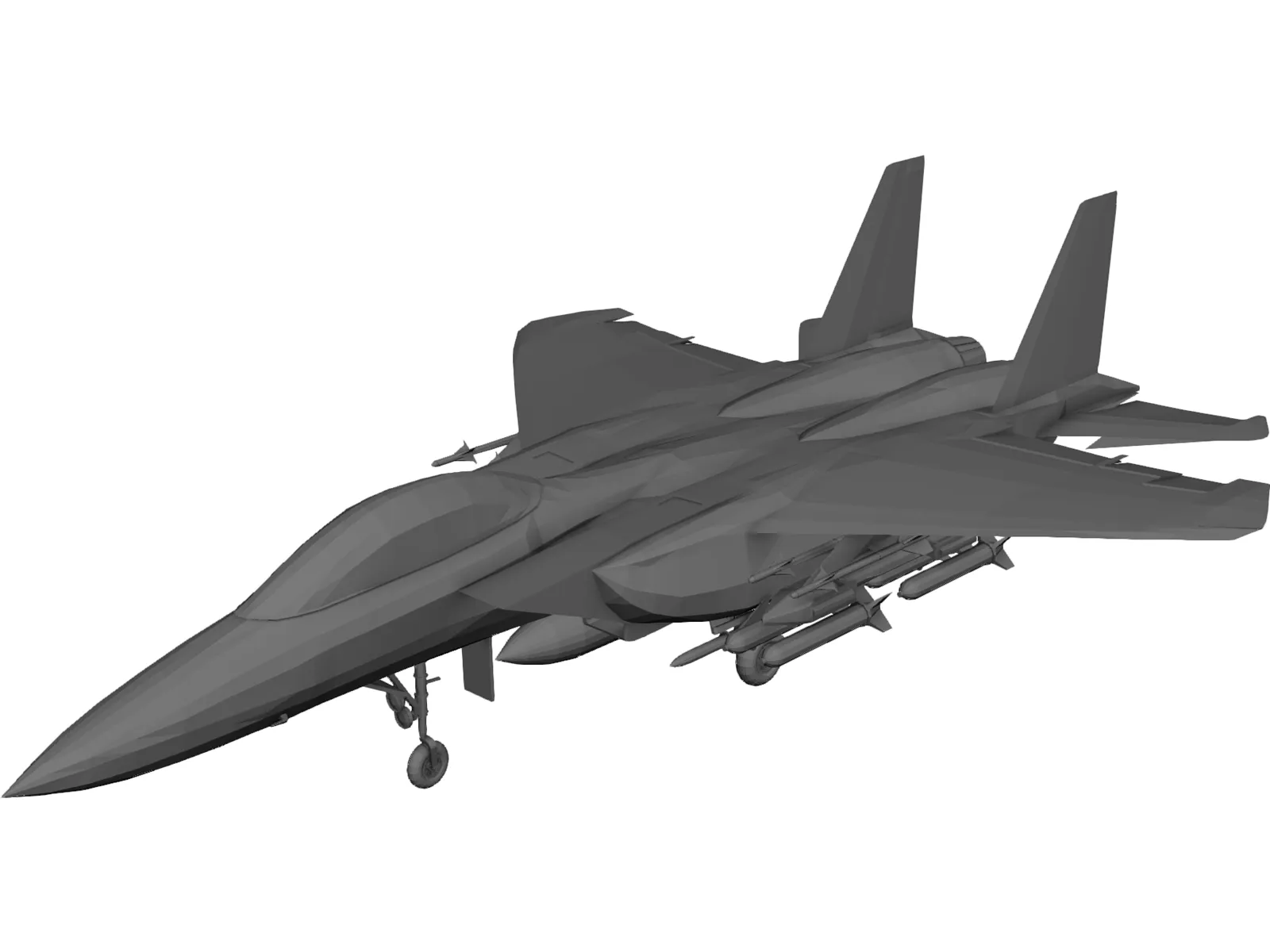 F-15E 3D Model main preview