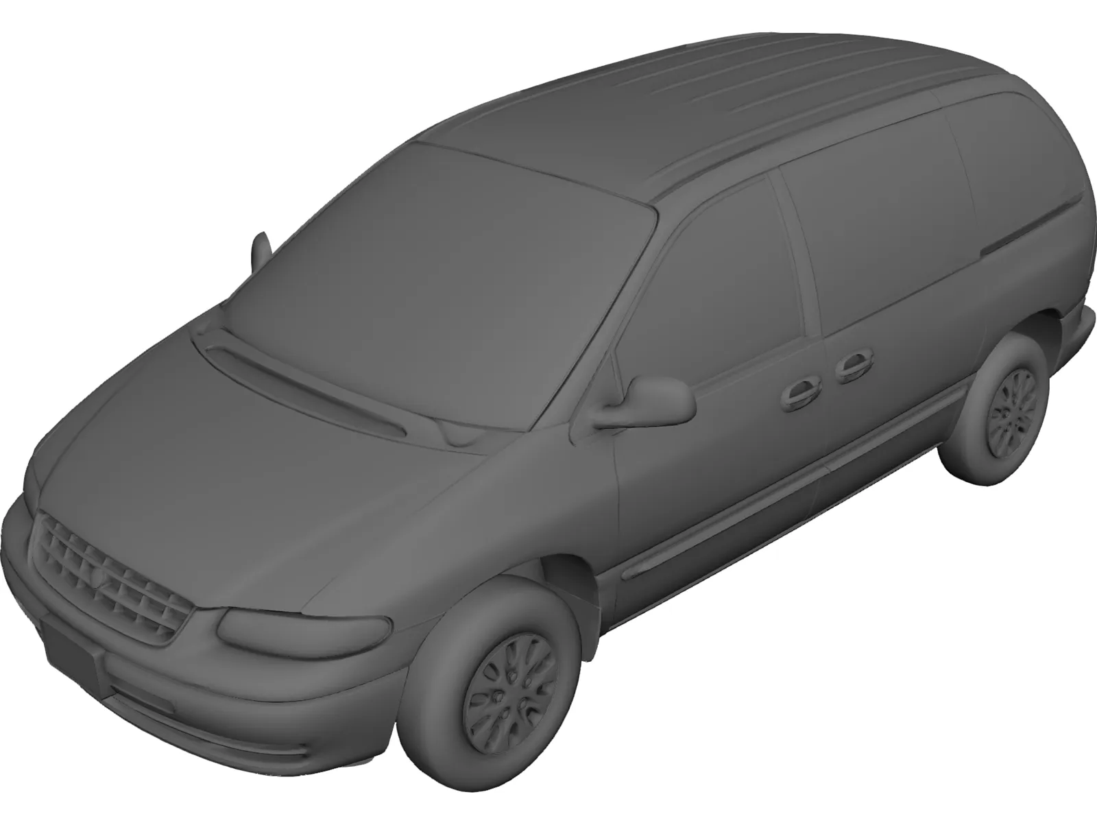 Plymouth Voyager (1997) 3D Model main preview