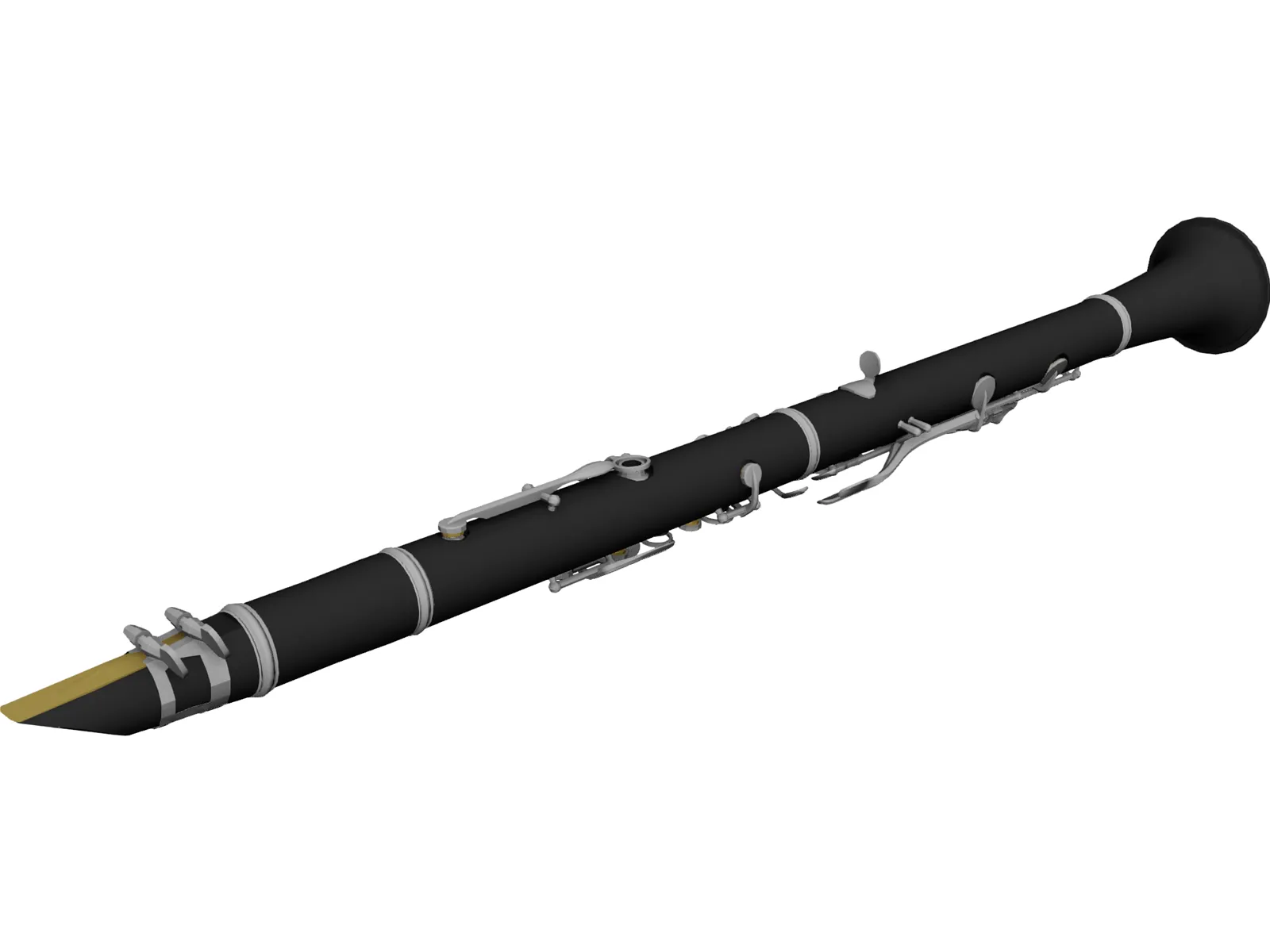 Clarinet 3D Model main preview