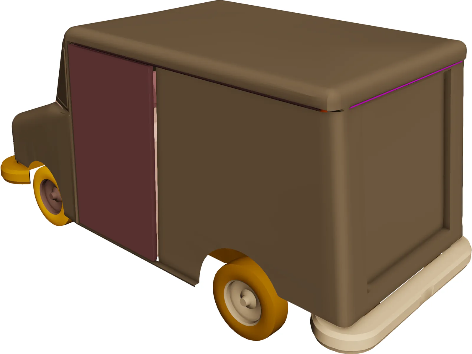Mail Truck 3D Model main preview