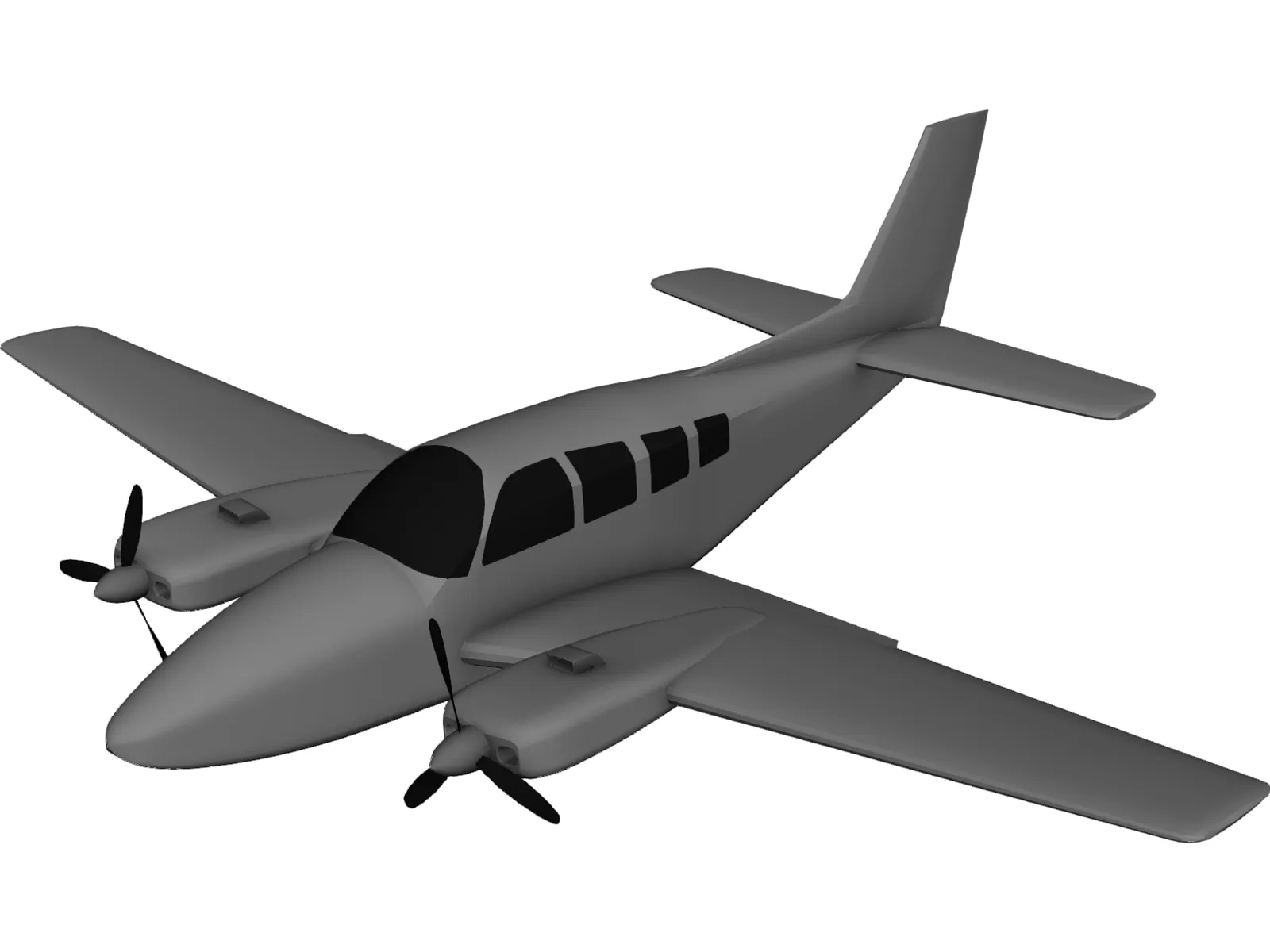 Beechcraft Baron 58 3D Model main preview
