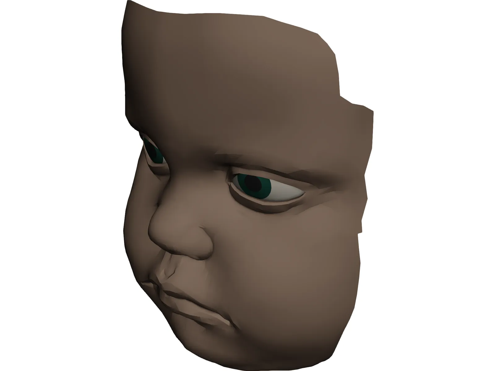 Face Baby 3D Model main preview