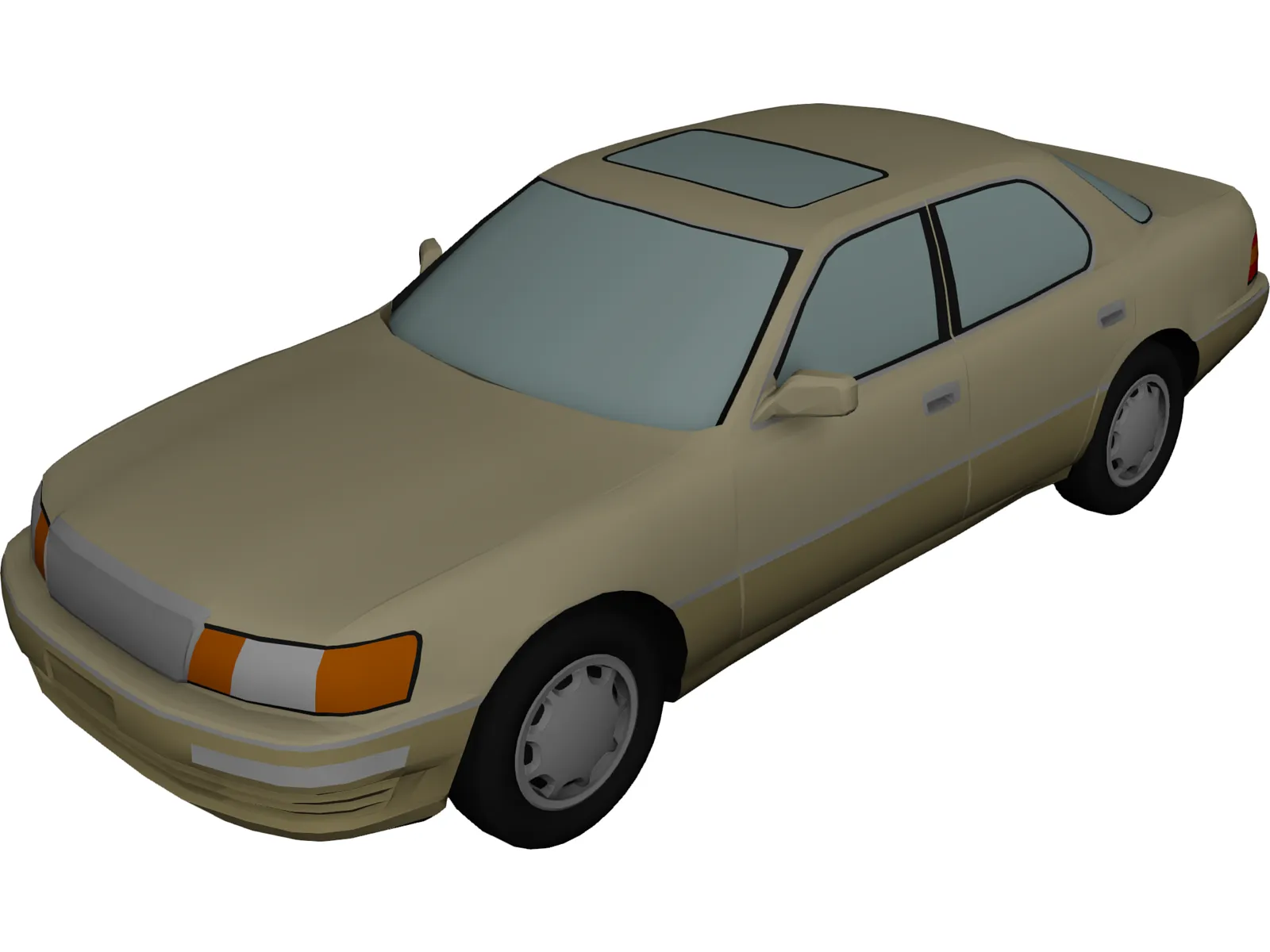 Lexus 400 (1993) 3D Model main preview