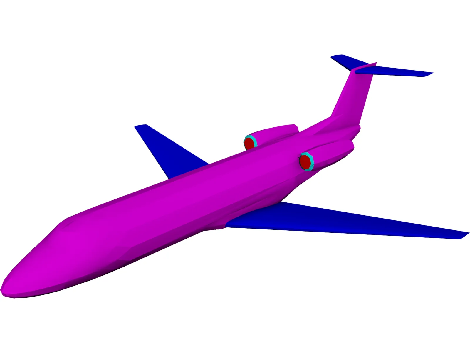 Gulfstream II Corporate Jet 3D Model main preview