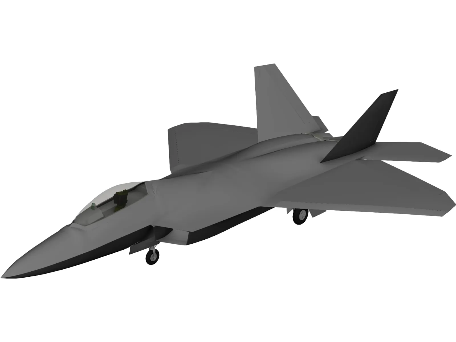 F-22 Raptor 3D Model main preview