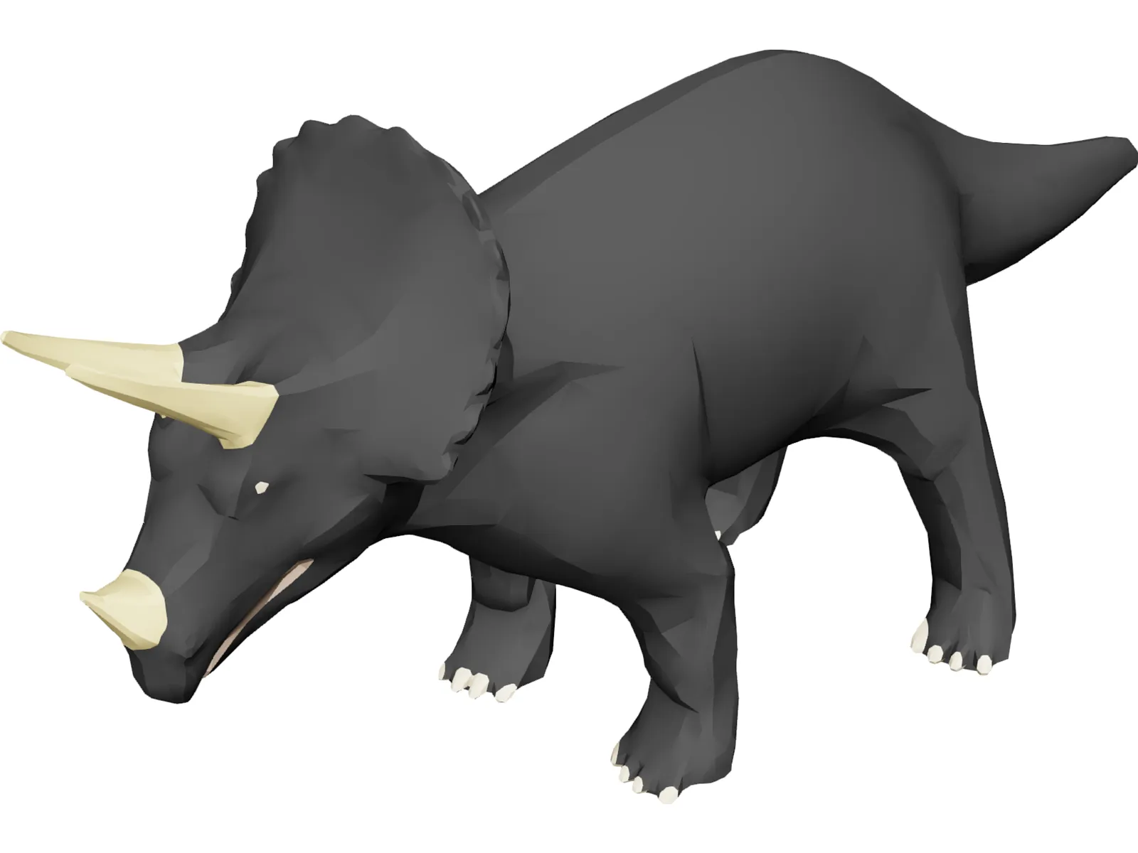 Triceratops 3D Model main preview