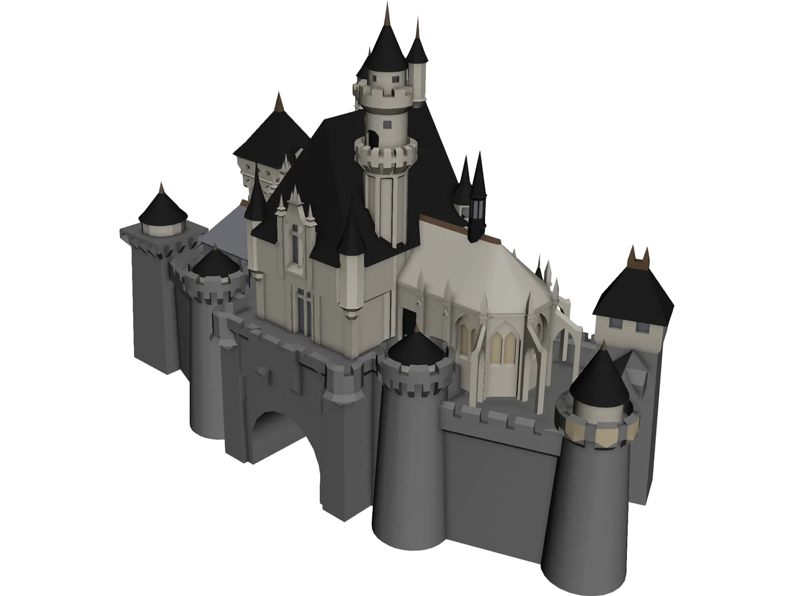 Castle 3D Model main preview