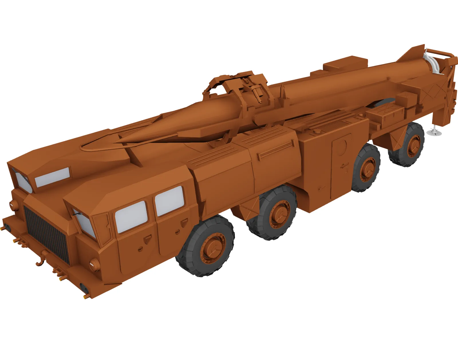 Scud Missile Launcher 3D Model main preview