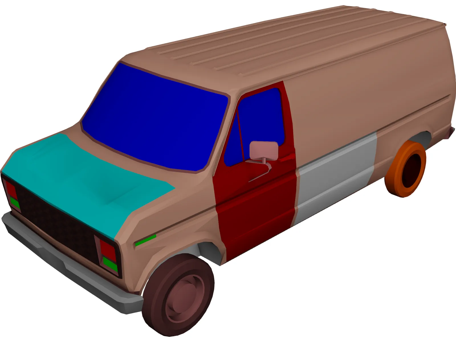 Ford Van (1985) 3D Model main preview