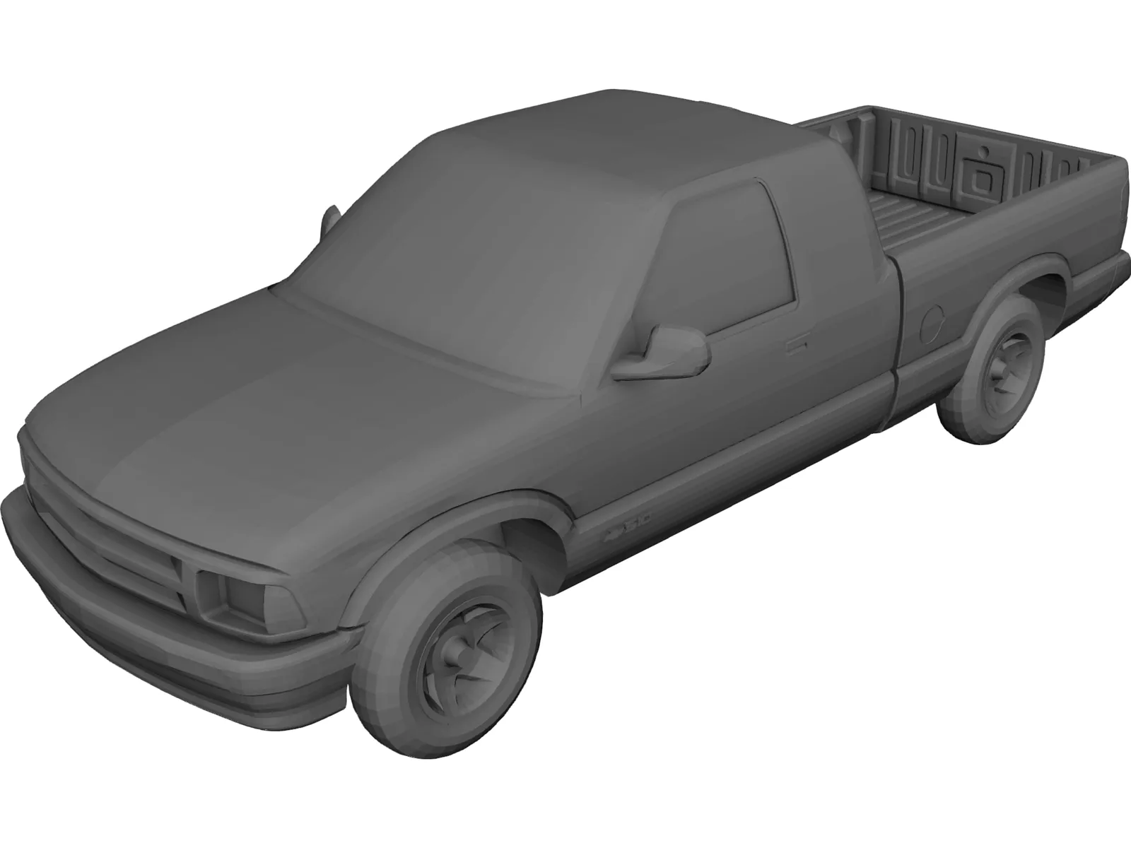 Chevrolet S10 Extended Cab Pickup (1996) 3D Model main preview