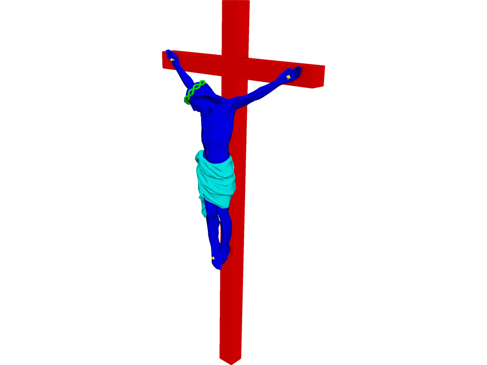 Crucifix 3D Model main preview
