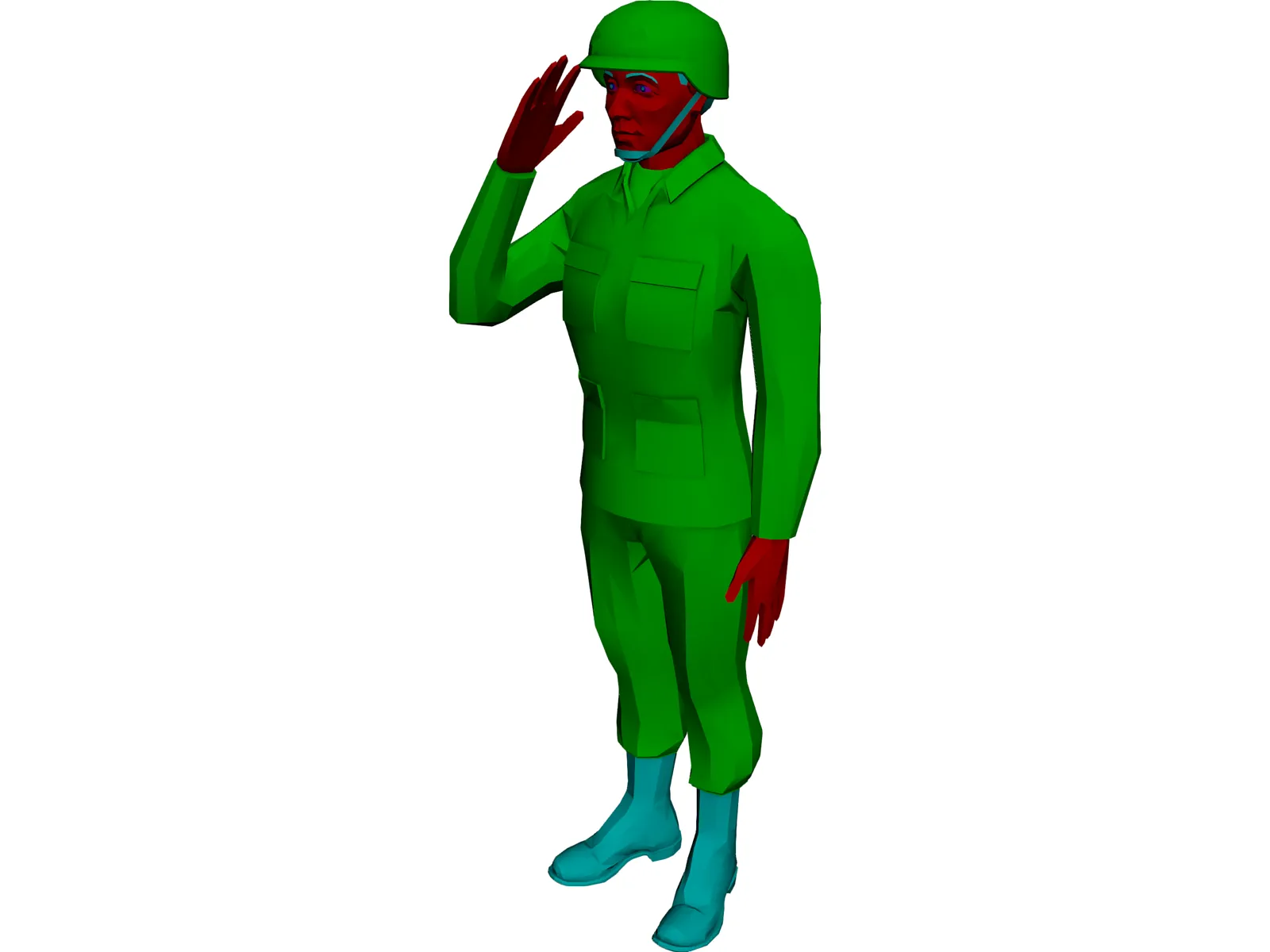 Soldier 3D Model main preview
