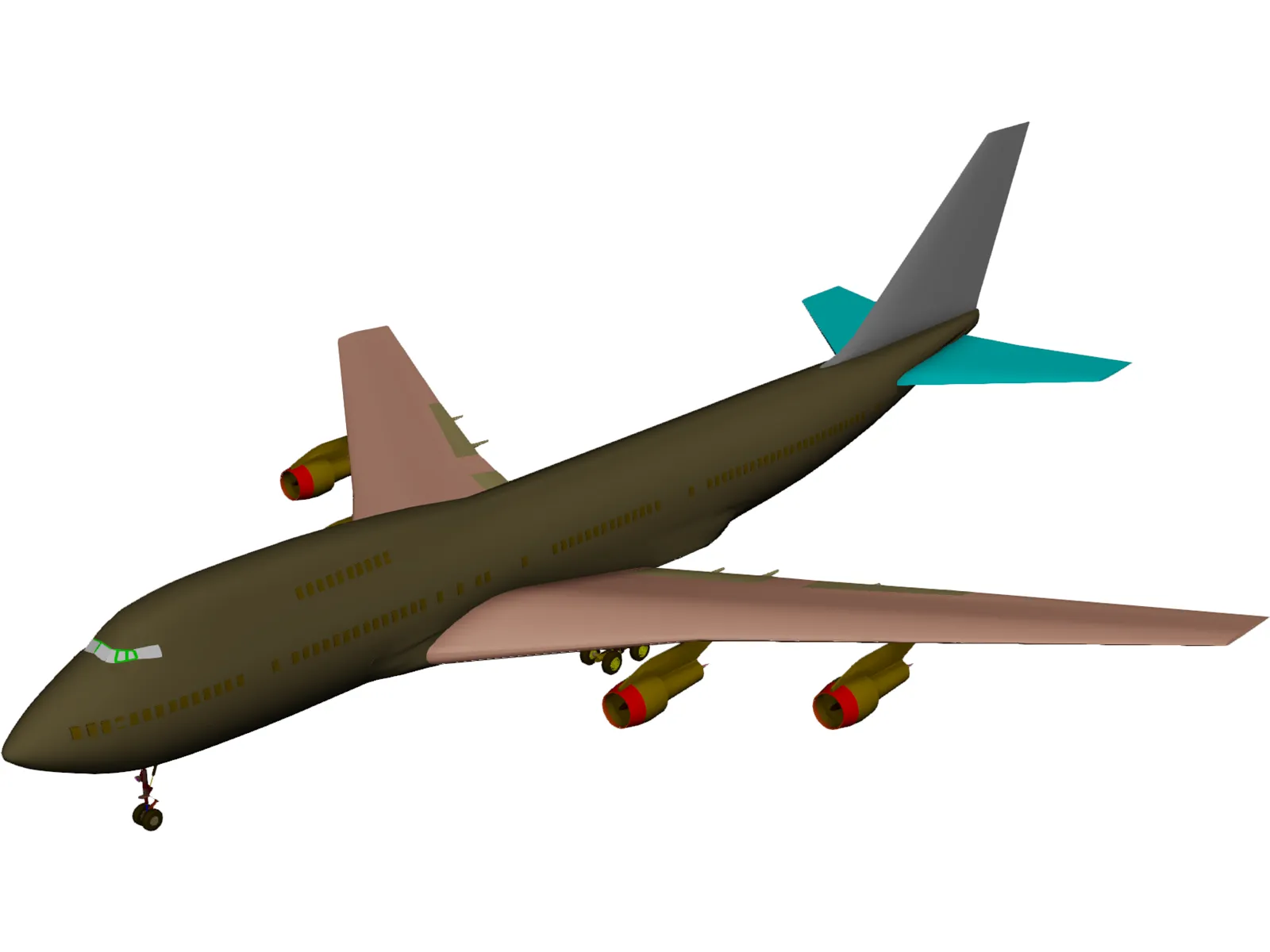 Boeing 747-200 3D Model main preview